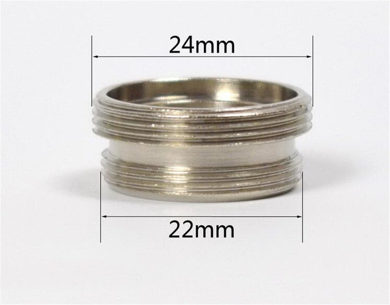 Weirun Kitchen Bathroom Sink Faucet Water Filter Diverter Valve for Push on 1/4 inch Tubing Replacement Part Adapter with M22 X M24 Connector, Polished Chrome - Image 5